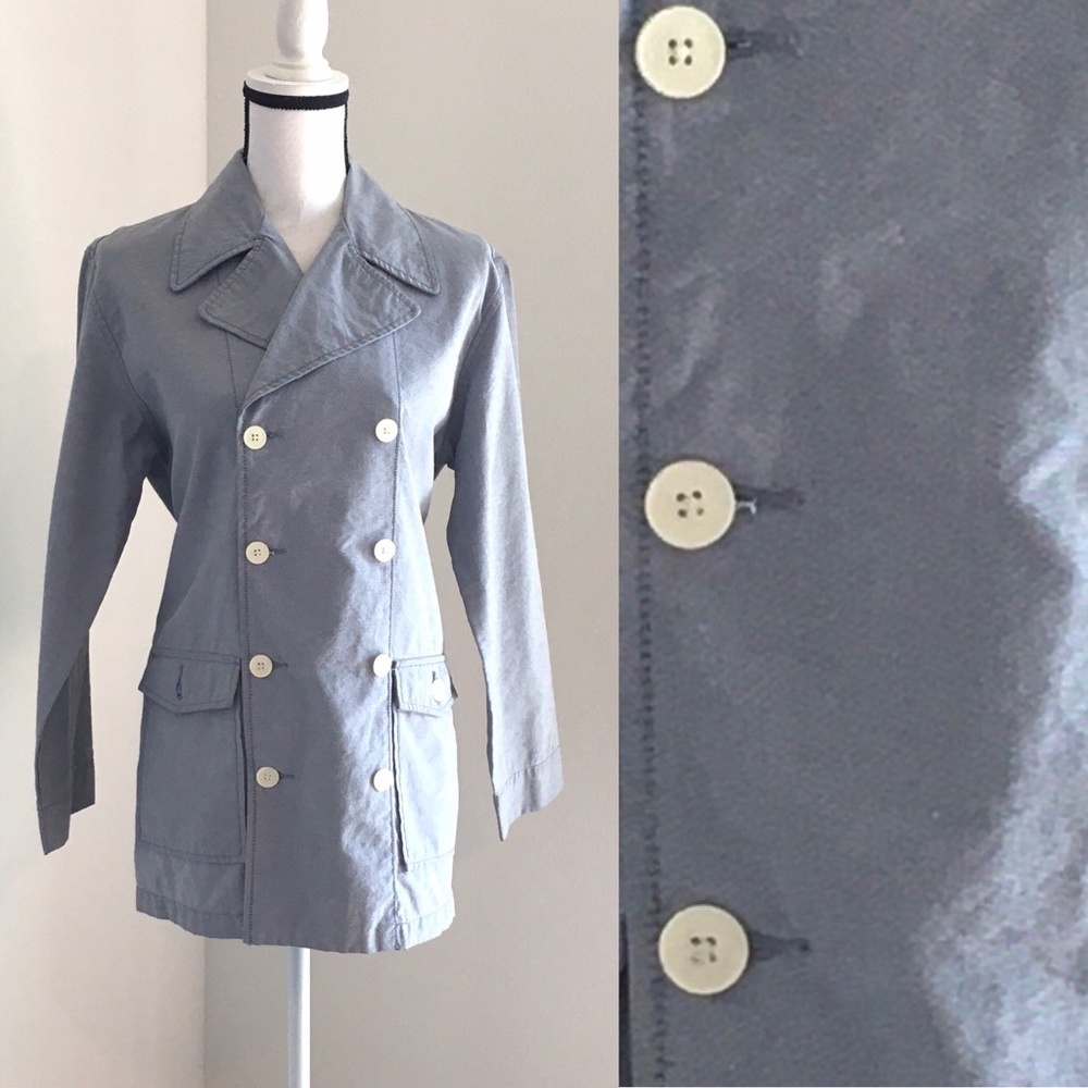 Size S Calvin Klein Chambray Trench Coat
